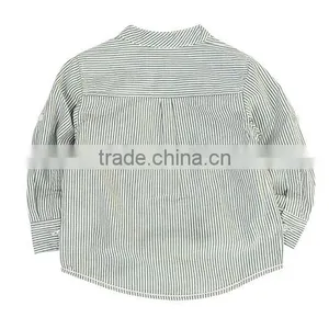 Good Quality Kids Clothing Wholesale Cheap Little Boy Long Sleeve Striped Dress Shirt thumbnail-5