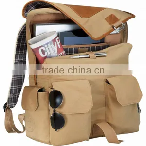 Field & Co. Cambridge 17" Computer Backpack - Cotton Canvas, Padded Laptop Sleeve, Tablet Pocket and Comes With Your Logo thumbnail-6