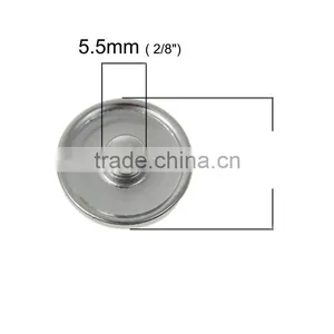 18mm Resin Fit Snap Button Bracelets Round Silver Tone At Random Cross Pattern , Knob Size: 5.5mm thumbnail-2