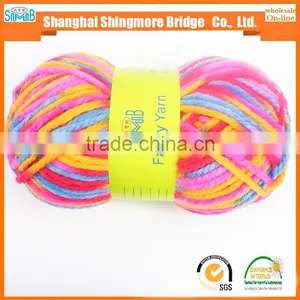 China Fancy Yarn Supplier Cheapest Wholesale 50% Acrylic 50% Polyester Yarn, Long Space Dyed Chunky Acrylic Yarn thumbnail-2