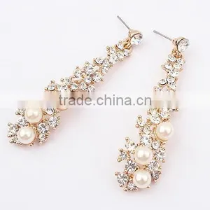 New Fashion Imitation Pearl Rhinestone Lady Sut Earring thumbnail-5