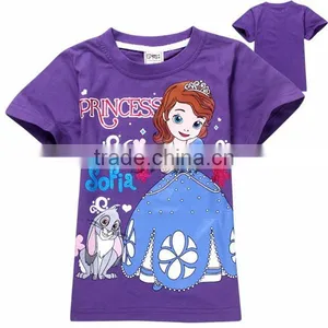 Wholesale Cartoon T-Shirts, Princess Sofia T-Shirt for Girls, Cotton T-Shirts Cheap Price thumbnail-1