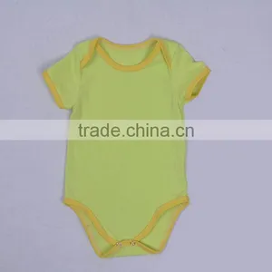 Wholesale Yellow Cotton Short Sleeves Carter's Baby Girl Onesie thumbnail-1