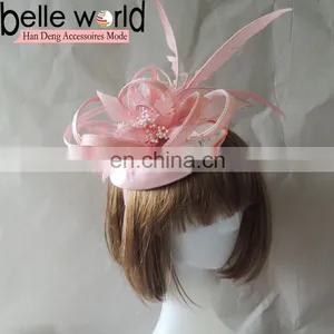 2014 Sinamay Fascinator White Hat Headband Bridal Church Derby Cocktail thumbnail-6
