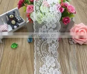 7.5CM WIDE WHITE LACE TRIMEXQUISITE VINTAGE GAUZE EMBROIDERY LACE DECORATION GARMENT ACCESSORIES 1YARD/LOT thumbnail-1