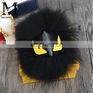 2015 High Quality Raccoon Fur Keychain for Bag Charm Monster Keychain thumbnail-2