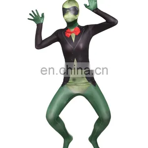 Green Frog Full Body Spandex Lycra Catsuit Cosplay Party Dress Funny Costume thumbnail-3