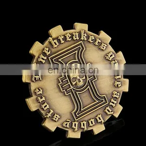 High Quality Customzied Gold Plated Color Filled in Glorious Building Coin thumbnail-6