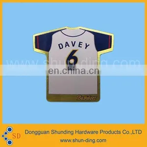 Customized Printing Football T-shirt Metal Bagdes thumbnail-1