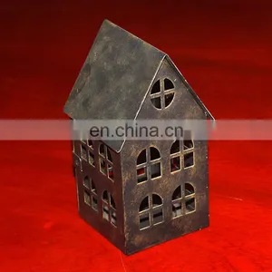 Vintage Style Hand Made Little House Candle Holder thumbnail-1