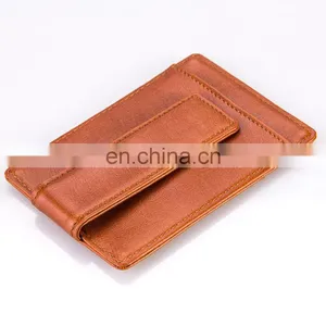 Wholesale Low Price Excellent Handcraft Cheap Leather Money Clip thumbnail-4