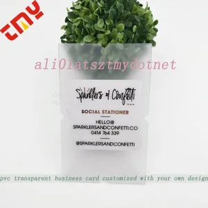 Customized Transparent Plastic Die Cut Business Card,Pvc Transparent Rose Gold Foil Printing Business Cards thumbnail-5