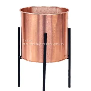Metal Flower Stand With Flower Pot thumbnail-2