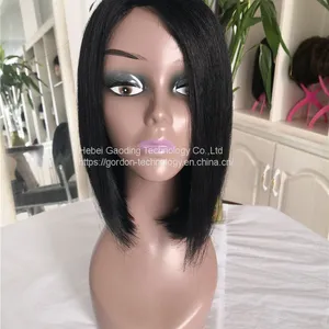High-ending Natrual Color Human Hair Straight Bob Wigs thumbnail-1