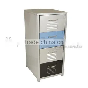 Oupusen Office Knock Down Metal 4 Drawers Cabinet thumbnail-1