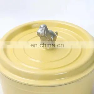 Small Animal Handle China Color Enamel Coated Cast Iron Cooking Pot thumbnail-4