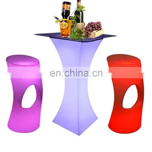 Led Glowing Cocktail Table /Elegant Power Modern Nightclub Disco Square LED Furniture Shinning Cocktail Bar Coffee Table thumbnail-2