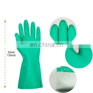 Household Oil Protection Water Proof Rubber Work Latex Washing Dishes Cleaning Kitchen Nitrile Gloves thumbnail-3