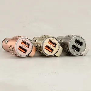 Universal Dual USB In-car Charger Adapter Cigarette Lighter for Android/iOS thumbnail-4