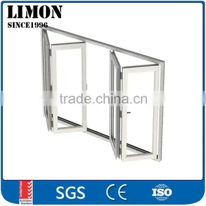 White Color Aluinum Frame bi Fold Windows and Doors With Double Glazed thumbnail-1