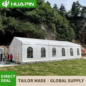 Guangzhou 10x20m 200 People Outdoor Lawn Marquee Wedding Pegs and Chairs Quick Installation Assembly Alumina Alloy Event Tent thumbnail-1