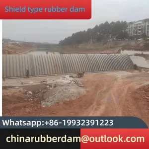 Water Filled Inflatable Rubber Dam Without Overlapping Joints, Water Blocking Dam, River Blocking Dam, Customizable Air Shield Dam, Shield Type Rubber Dam Installation thumbnail-3