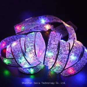 Battery Operated Ribbon Lights - Waterproof LED Fairy Strings for Wedding Party Bulk Christmas Supplies thumbnail-1