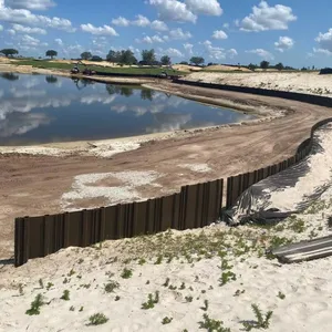 2025 Wholesale Plastic Sheet Pile PVC Piling Sheet Retaining Wall Double Hole for Farmland Channel thumbnail-1