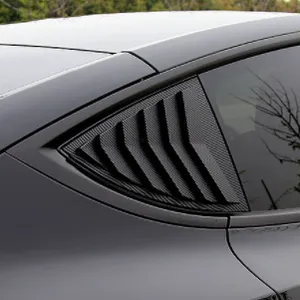 21-25 Model Y Rear Window Triangular Louvers - ABS Plastic Matte Black Finish thumbnail-2