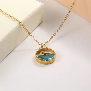 Stainless Steel Necklace 50cm Waterproof Eco-Friendly Material OEM Custom Logo Wholesale thumbnail-1