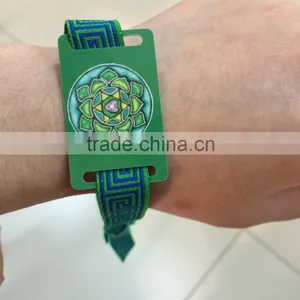 MDW86 New Design Wholesale Factory Price Popular Polyester / Satin / Imitation Nylon RFID Wristband for Events thumbnail-6