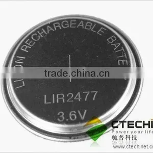3.6v Li-ion Rechargeable Battery Lir2477 Buletooth Battery thumbnail-1