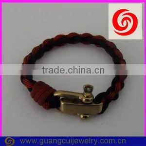 Fashion Stainless Steel Gold Clasp 550 Firefighter Paracord Bracelet thumbnail-6