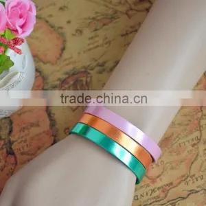 Hot Sell Metallic 10mm PU Leather Wristbands Bracelet thumbnail-1