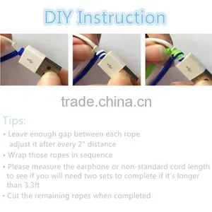 DIY Carton Spiral Protector USB Multi Charger Data USB Cable for IOS thumbnail-5