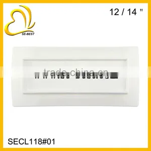 12/14" PURE WHITE PLATE; RECTANGLE PLATE thumbnail-2