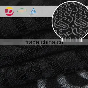 Wholesale Factory Cheap Black Embroidery Tokay Lace Fabric for Curtains thumbnail-1