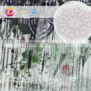 Hot Selling Beautiful Big Flower Pattern Customed Print Knit Lace Fabric for Sale thumbnail-4