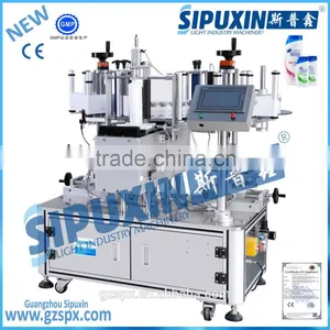 Sipuxin_Semi-automatic Double Sides Flat Plastic Bottle Labeling Machine thumbnail-1
