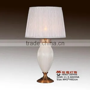 Concave-convex Ceramic and Copper Table Lamp thumbnail-1