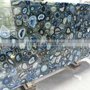 Blue Rough Brazilian Agate Composite Stone Slab thumbnail-1