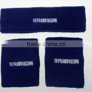 Logo Embroidered Cheap Cotton Wristband Wholesale thumbnail-1