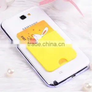 Best Quality Silicone Cell Phone Credit Card Holder Funny Cell Phone Holder thumbnail-5