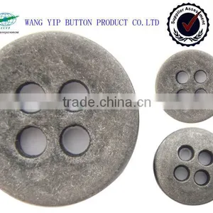 18L Good Plating Matt Silver 4 Hole Button Sewing Metal Button thumbnail-1
