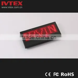 Digital Red Rechargeable Battery Backup Mini LED Display / LED Name Badge / LED Name TAG thumbnail-3