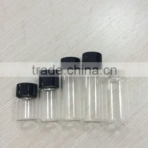 1ml-5ml Clear Glass Vial With Black Cap thumbnail-1