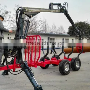 Log Loader With Trailer, Tractor Log Grapple,Forestry Trailer With Crane(Grapple) thumbnail-2