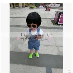 15 New Kids Summer Baby Boy Girl Children Denim Bib Shorts Open 2-3-4-5 thumbnail-2