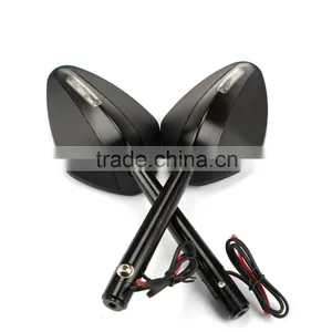 Soto Racing - Universal Street Sport Motorcycle Rear Side CNC Mirrors With Turn Signal For Honda R6 FZ6 ZX-6R Z750R Z1000 GSXR6 thumbnail-1