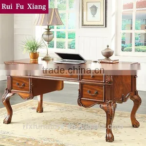 Solid Wood Vintage Office Computer Desk Assemble for Office Furniture AG-203 thumbnail-2